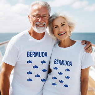 Bermuda Colourful Fish School Light-Colour T-Shirt