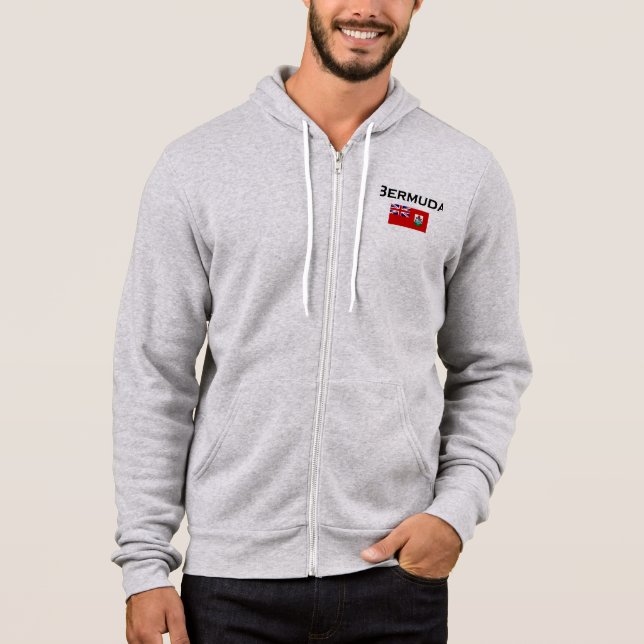 Bermuda Country Flag Light-Colour Hoodie (Front)