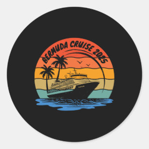 Bermuda Cruise 2025 Matching Family Vacation Cruis Classic Round Sticker