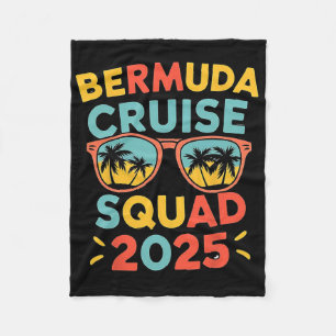 Bermuda Cruise 2025 Vacation Trip Matching Family Fleece Blanket
