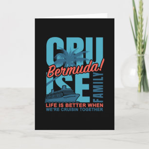 Bermuda Family Cruise Cute Matching Ocean Trip Vac Card