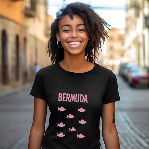 Bermuda Fish School Dark Colour T-Shirt