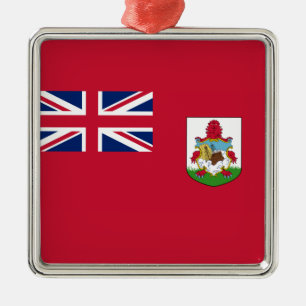 Bermuda Flag (Bermudian) (Caribbean Islands) Metal Tree Decoration