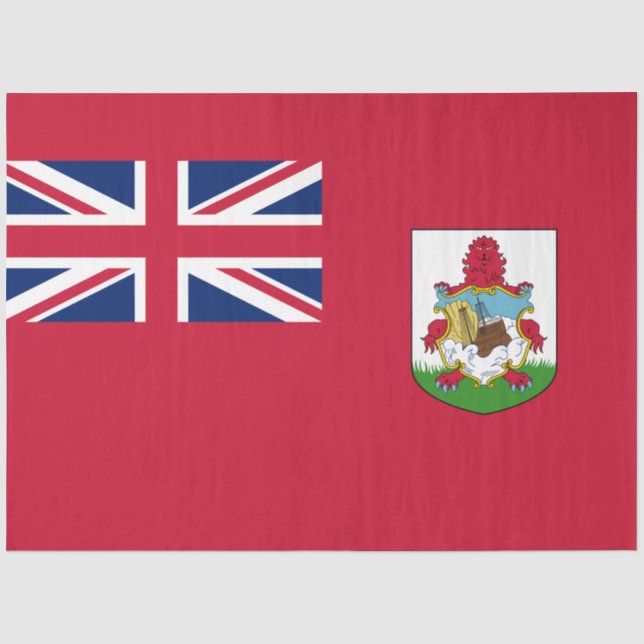 Bermuda Flag (Bermudian) (Caribbean Islands) Tissue Paper (Front)