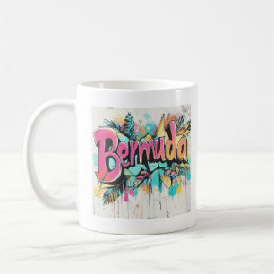 Bermuda Graffiti Vibes: Island Street Art Coffee Mug