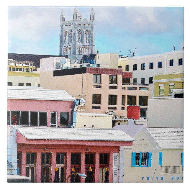 Bermuda - Hamilton Skyline Tile (Front)