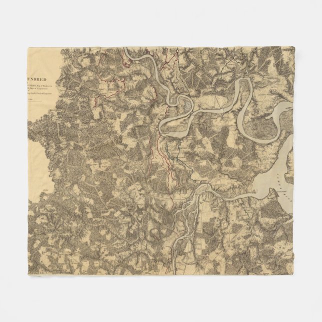 Bermuda Hundred, Virginia Fleece Blanket (Front (Horizontal))