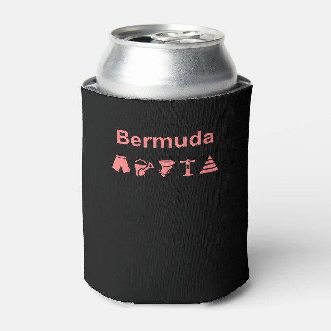 Bermuda Icons Dark Colour Can Cooler (Can Front)