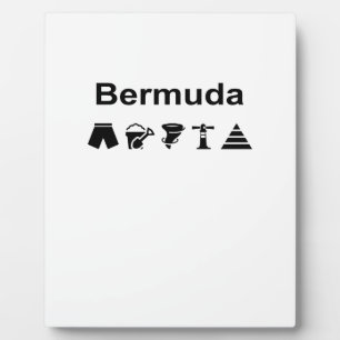 Bermuda Icons Monotone Light-Colour Plaque