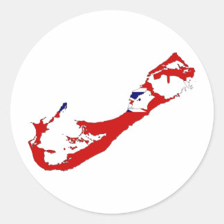 Bermuda map BM Classic Round Sticker