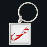 Bermuda map BM Key Ring<br><div class="desc">Flag of Bermuda BM,  Hamilton,  Coat of arms,  armorial bearings,  Flag-map</div>