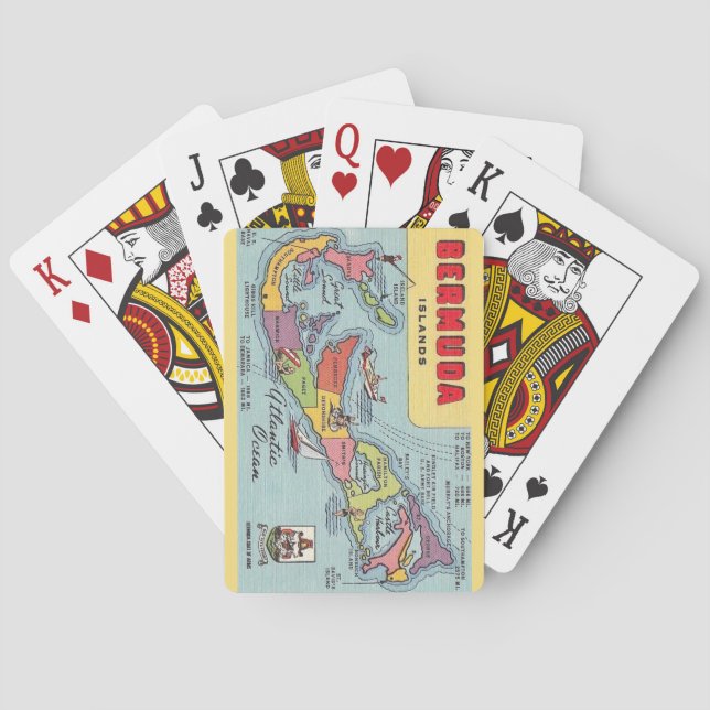 Bermuda Map Playing Cards (Back)