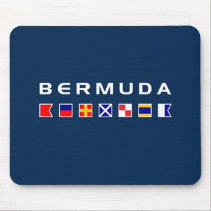 Bermuda Maritime Nautical Signal Flags Dark Colour Mouse Pad