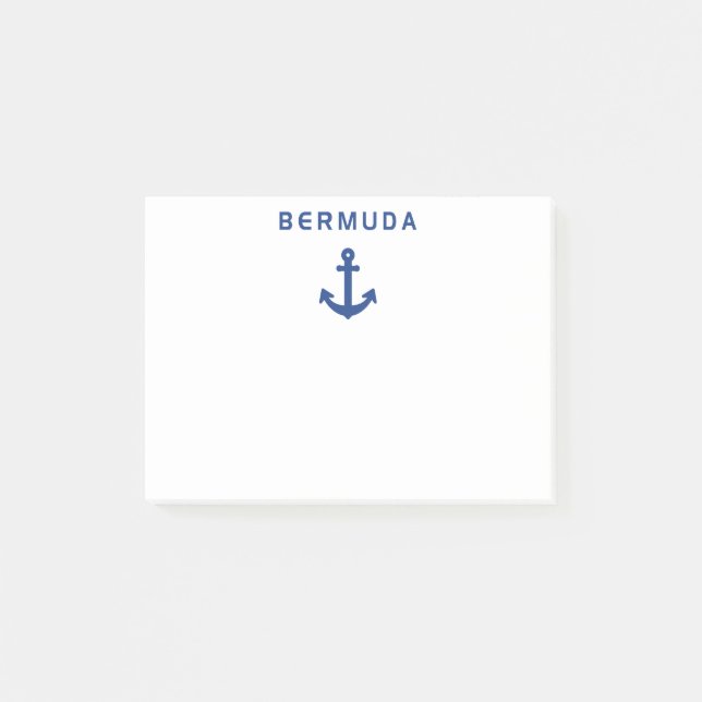 Bermuda Old Anchor for Sailing Light-Colour Post-it Notes (Front)