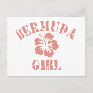 Bermuda Pink Girl Postcard