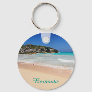 Bermuda Pink Sand Beach Key Ring