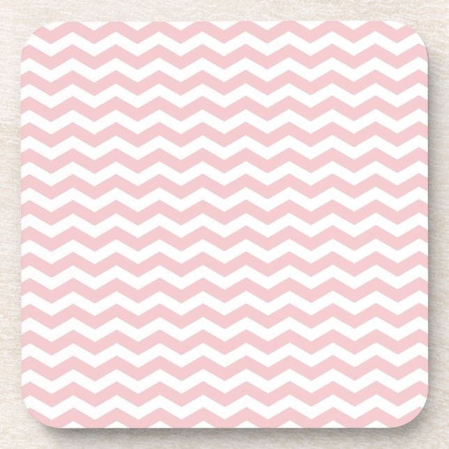 Bermuda Pink Wave Chevron Coaster (Front)