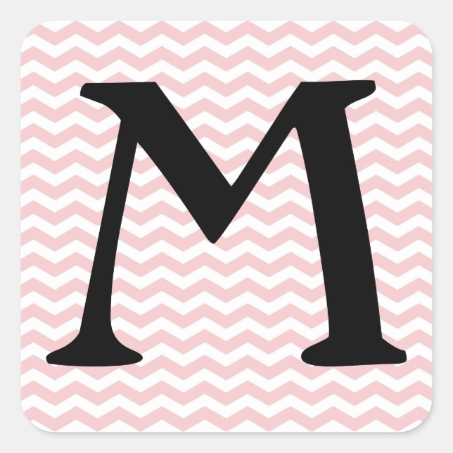 Bermuda Pink Wave Chevron Square Sticker (Front)