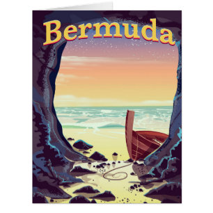 Bermuda Pirate Cave travel poster