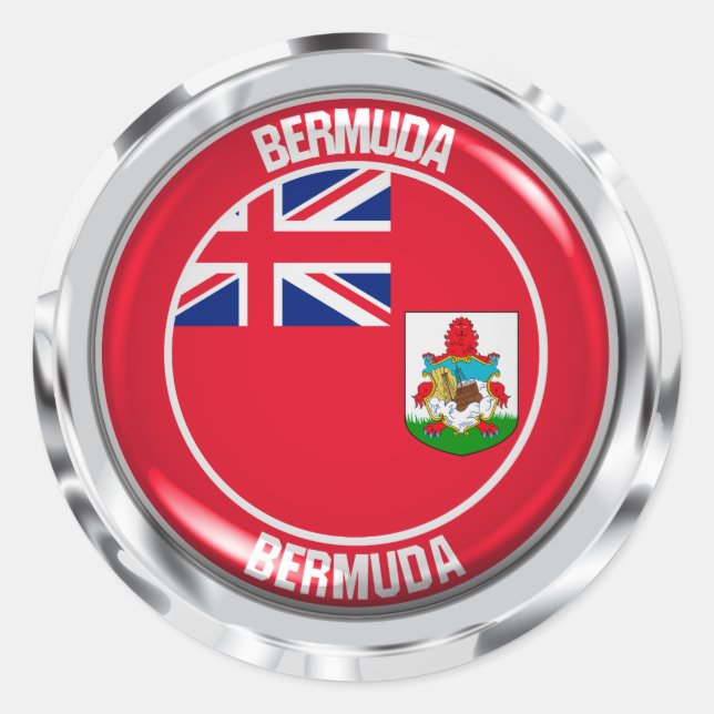 Bermuda Round Emblem Classic Round Sticker (Front)