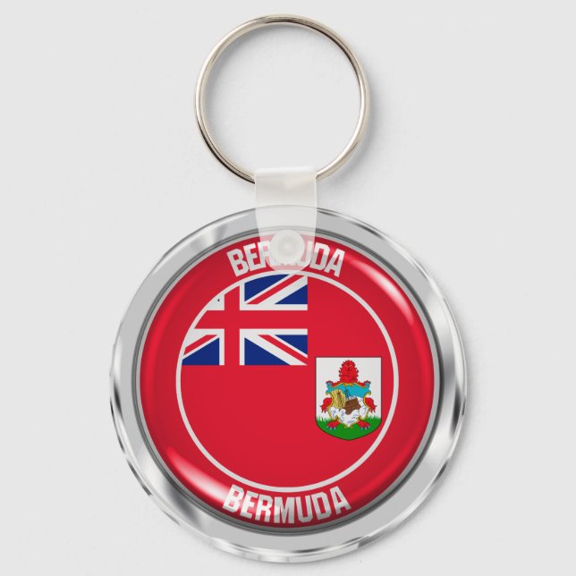 Bermuda Round Emblem Key Ring (Front)