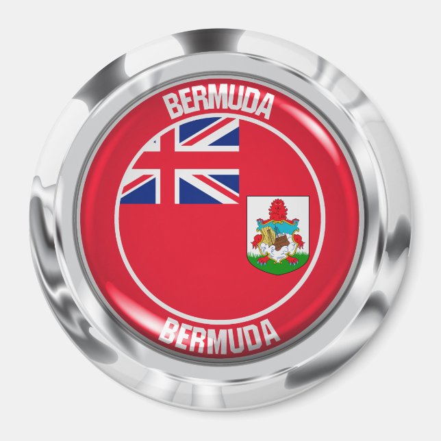 Bermuda Round Emblem Magnet (Front)