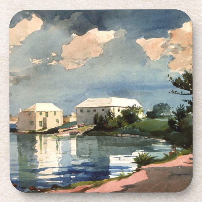 Bermuda, Salt Kettle artwork Coaster (Front)