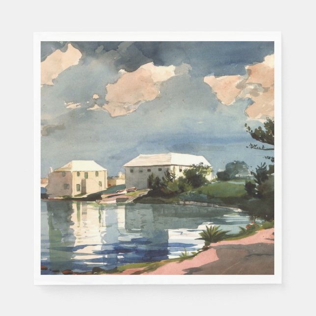 Bermuda, Salt Kettle artwork Napkin (Front)