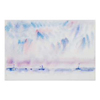 Bermuda Sky and Sea with Boats by Charles Demuth Poster