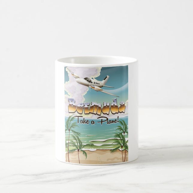 Bermuda Take a plane travel poster Coffee Mug (Center)