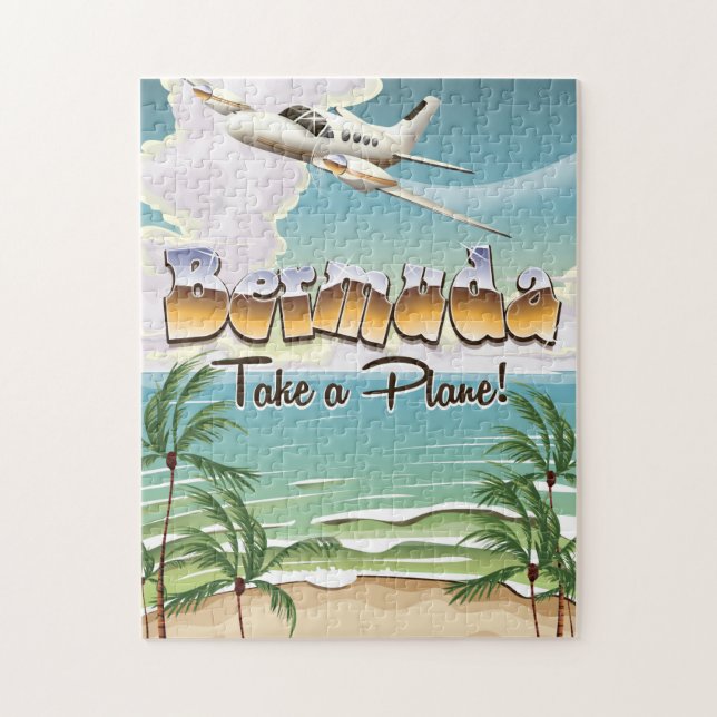 Bermuda Take a plane travel poster Jigsaw Puzzle (Vertical)