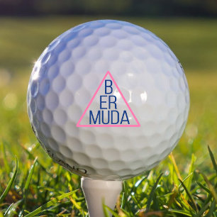Bermuda Triangle with Modern Text Inside Golf Balls
