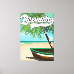 Bermuda Tropical island travel poster Canvas Print