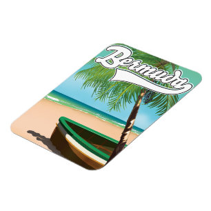 Bermuda Tropical island travel poster Magnet