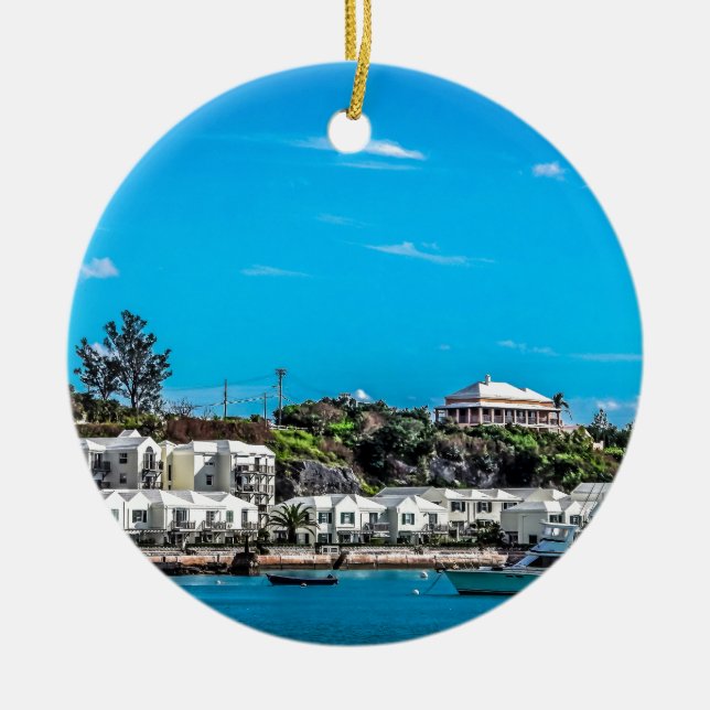 Bermuda View Ceramic Tree Decoration (Front)