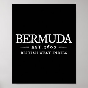 Bermuda Vintage Letter Retro Throwback Vacation So Poster