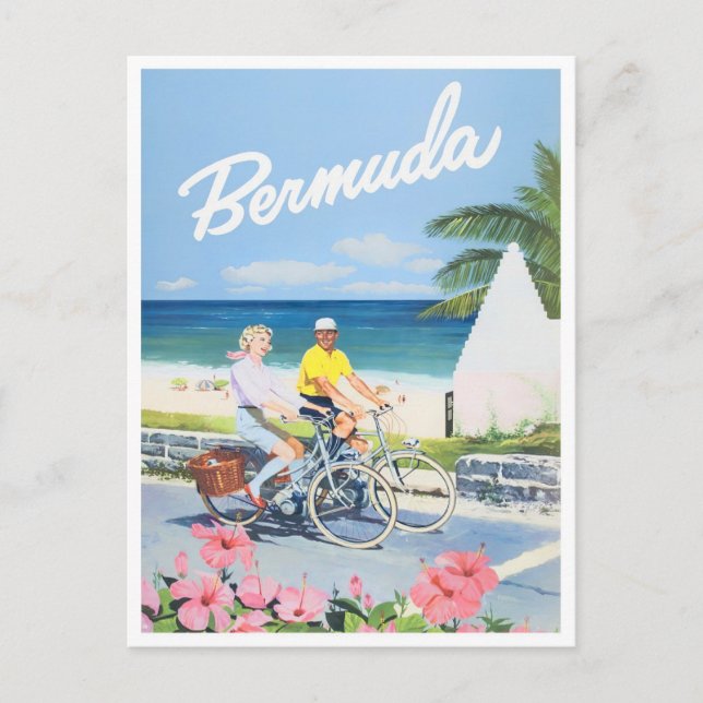 Bermuda vintage travel postcard (Front)
