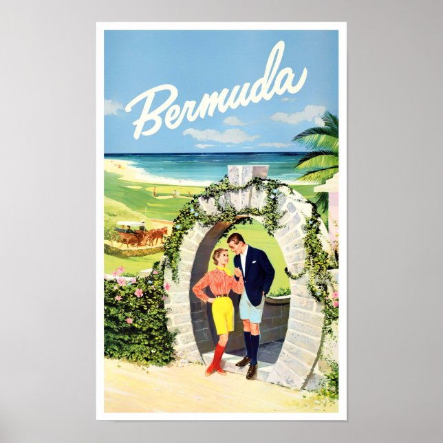 Bermuda vintage travel poster (Front)