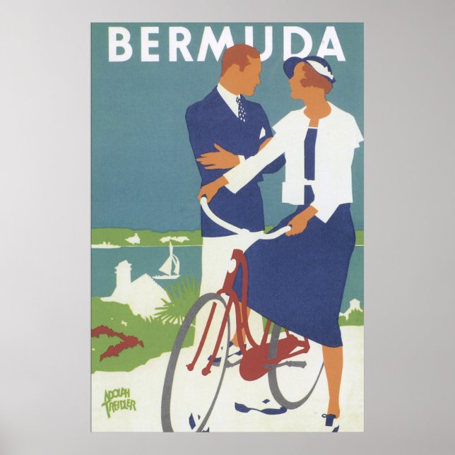 Bermuda Vintage Travel Poster (Front)