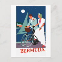Bermuda Vintage Travel Poster Restored