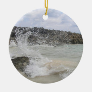 Bermuda Wave Photo Ornament