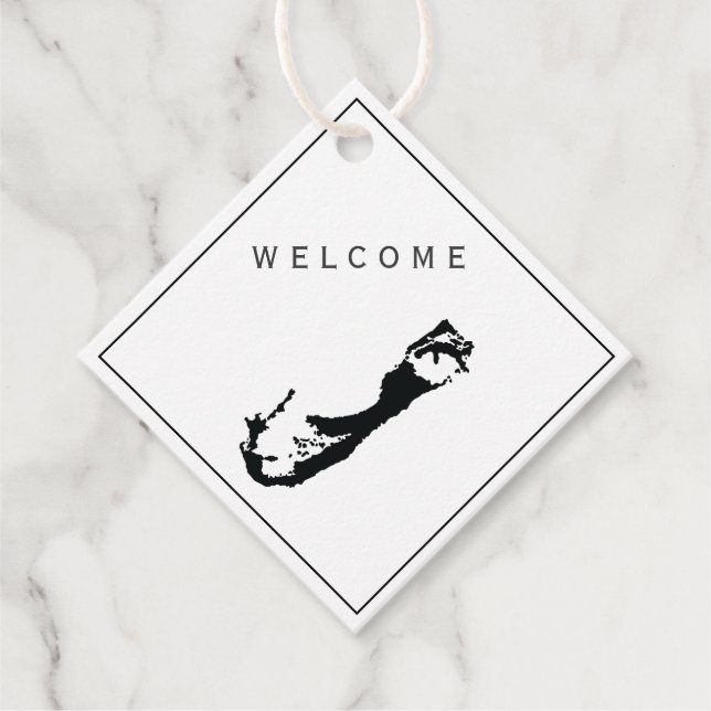 Bermuda Welcome Bag Gift Tag Wedding Weekend (Front)