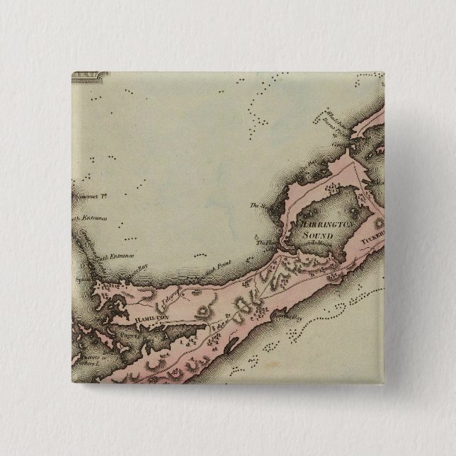 Bermudas 15 Cm Square Badge (Front)