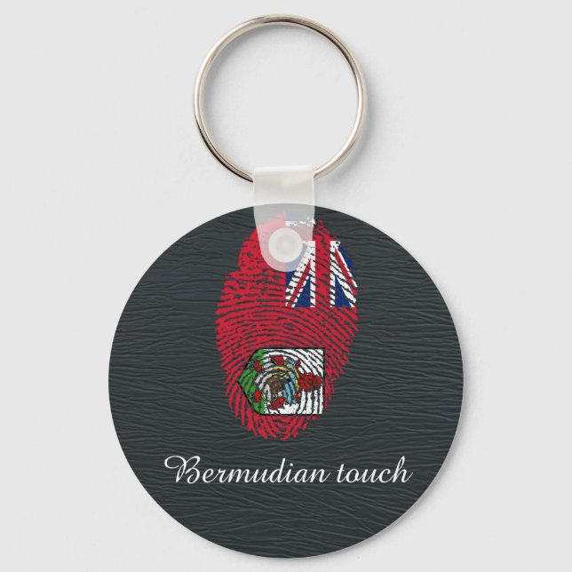 Bermudian touch fingerprint flag key ring (Front)