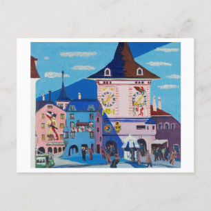 Bern Bell Tower by Kirchner Painting Postcard
