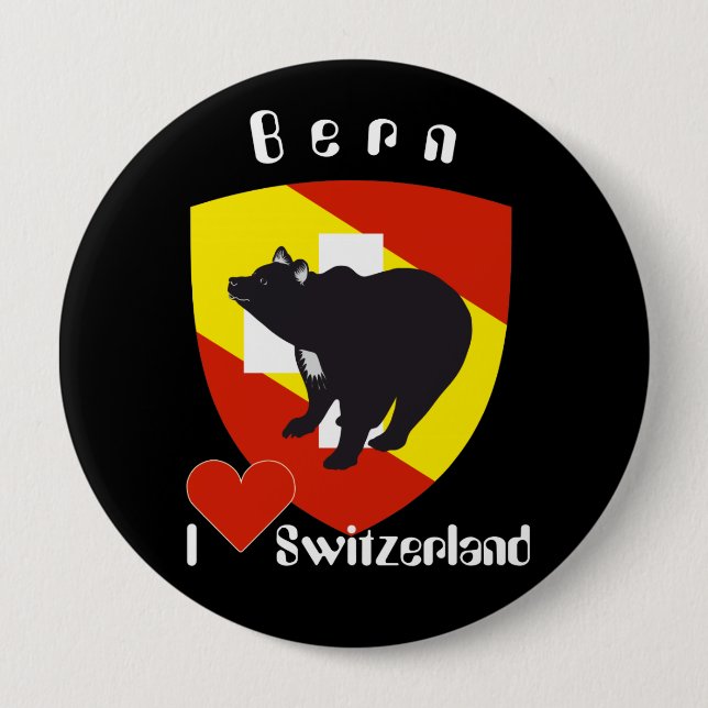 Bern Berne Berna Schweiz Suisse Svizzera Svizra 10 Cm Round Badge (Front)