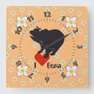 Bern Berne Berna Switzerland Suisse Svizra Square Wall Clock