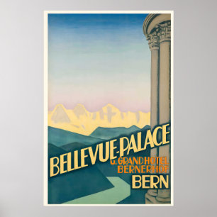 Bern Grandhotel Bernerhof Bellevue-Palace Poster