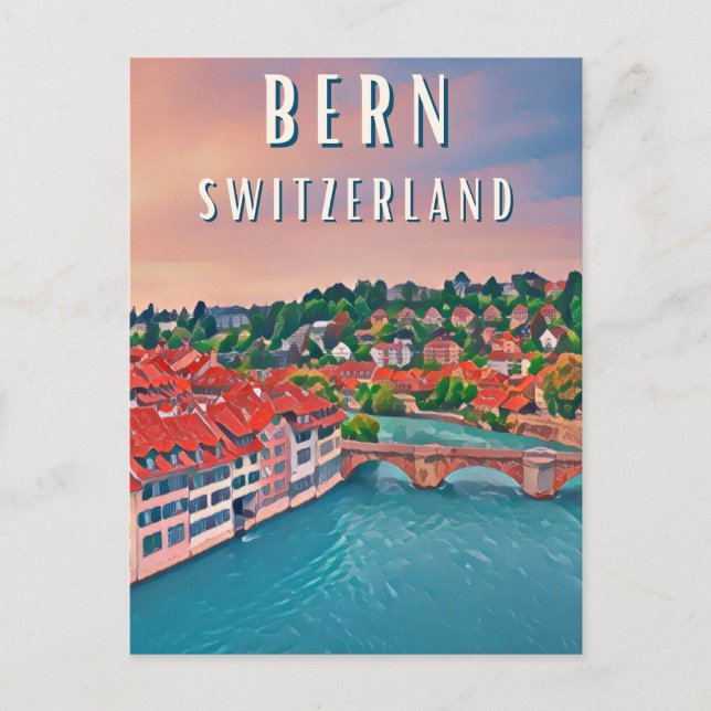 bern, in the heart of the Swiss Alps Postcard (Front)