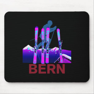 Bern Skiing And Snowboarding Retro 90s Bern Ski  Mouse Pad